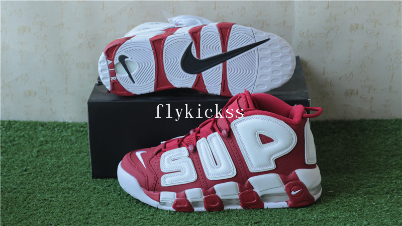 Authentic Supreme X Nike Air Uptempo Red